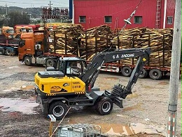 朱总提车！宝鼎 125plus 抓木机适配木材厂场景