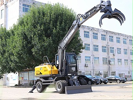 宝鼎105G轮式抓木机带爬坡模式和差速锁