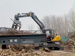 客户实测好评，宝鼎120WE抓木机山路作业稳