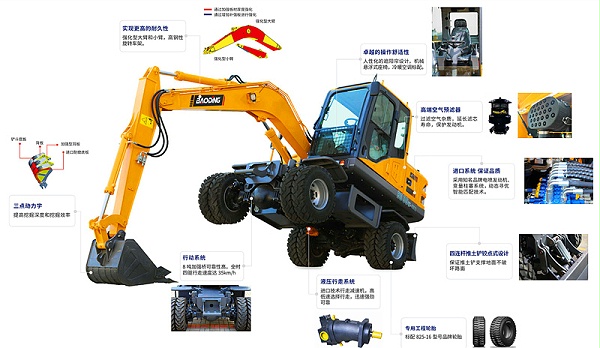 宝鼎80轮式挖掘机产品特点
