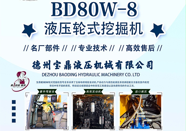 宝鼎BD80W液压挖掘机型号