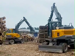 宝鼎95E抓木机灵活装卸不费油