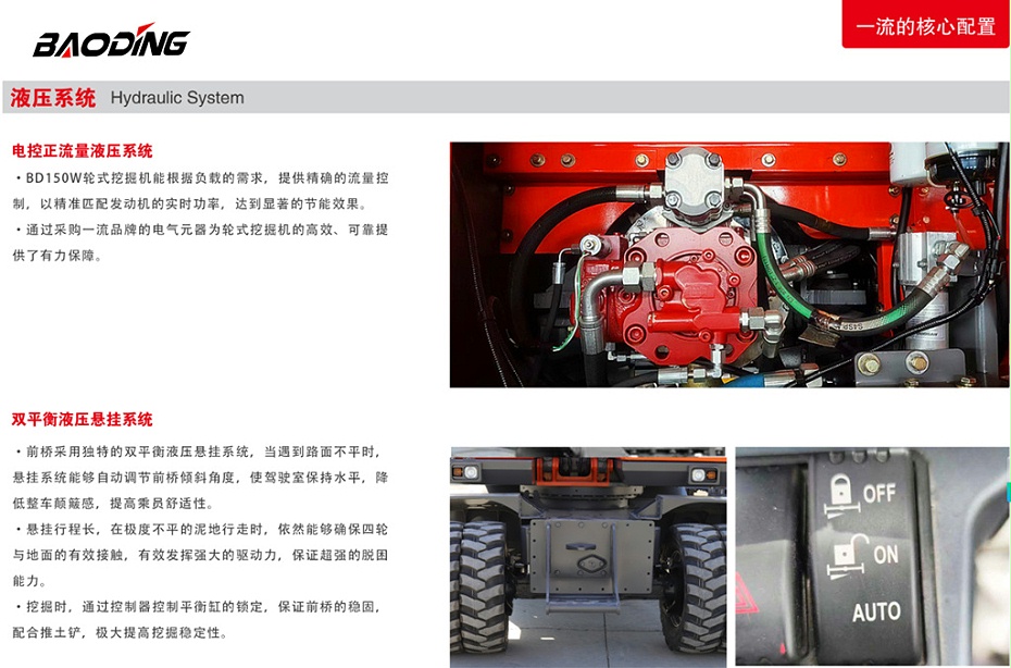 宝鼎15吨轮式挖掘机