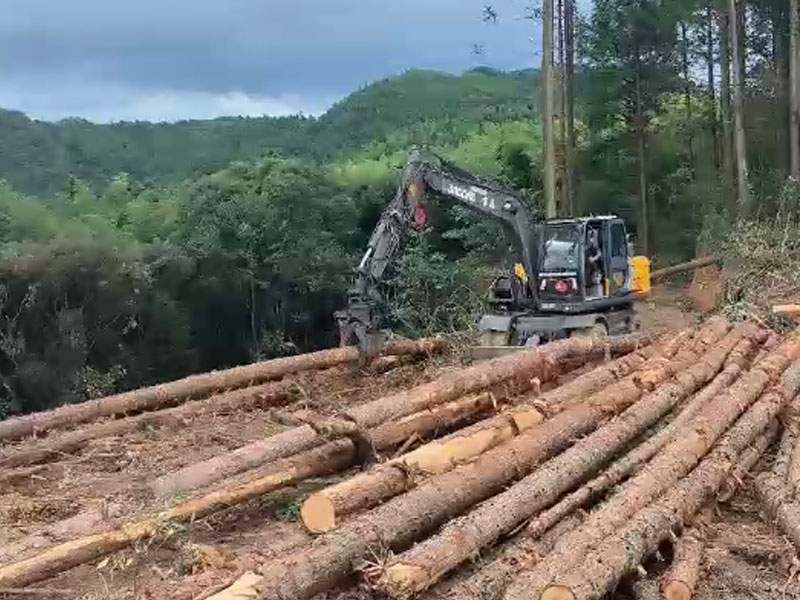 宝鼎抓木机开展河道综合治理