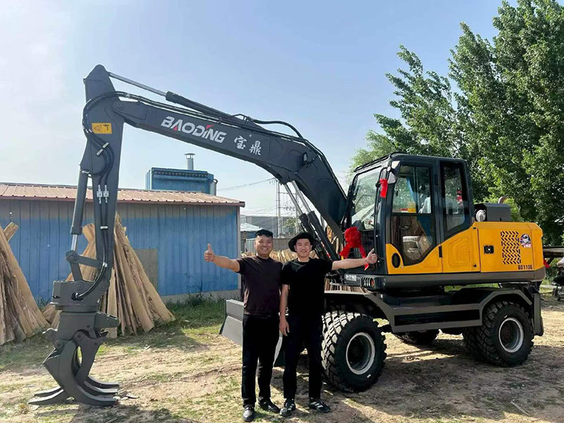 匠心品质造好机！客户实测宝鼎110E抓木机综合实力出众