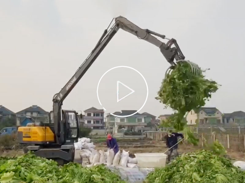一机多用不设限,宝鼎加长臂抓木机解锁抓菜新场景